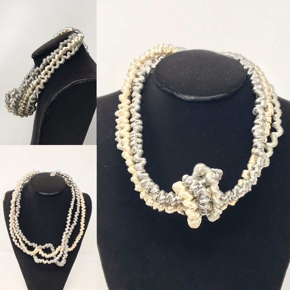 Sandrine Giraud handcrafted metal necklace